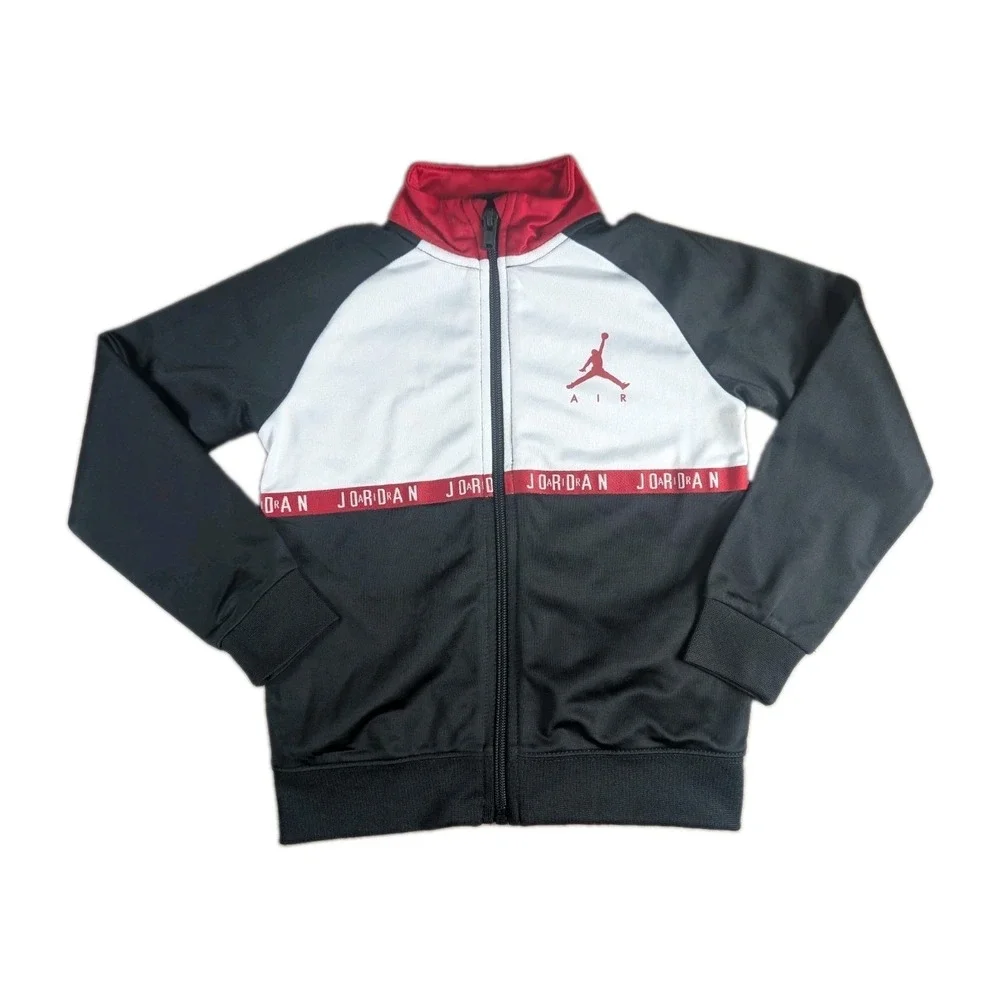 Nike Air Jordan Toddler Full Zip Track Jacket Black Red White Size 4TNike Air